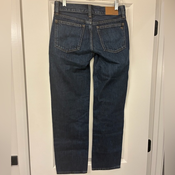 NWT MADEWELL The Low Rise Perfect Vintage Straight Jeans Dark Wash Size 24 - Picture 6 of 12